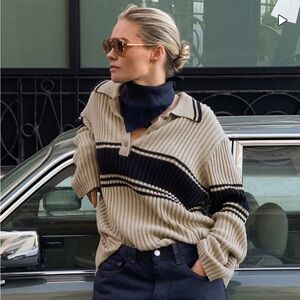 Na-kd Knitted Polo Sweater